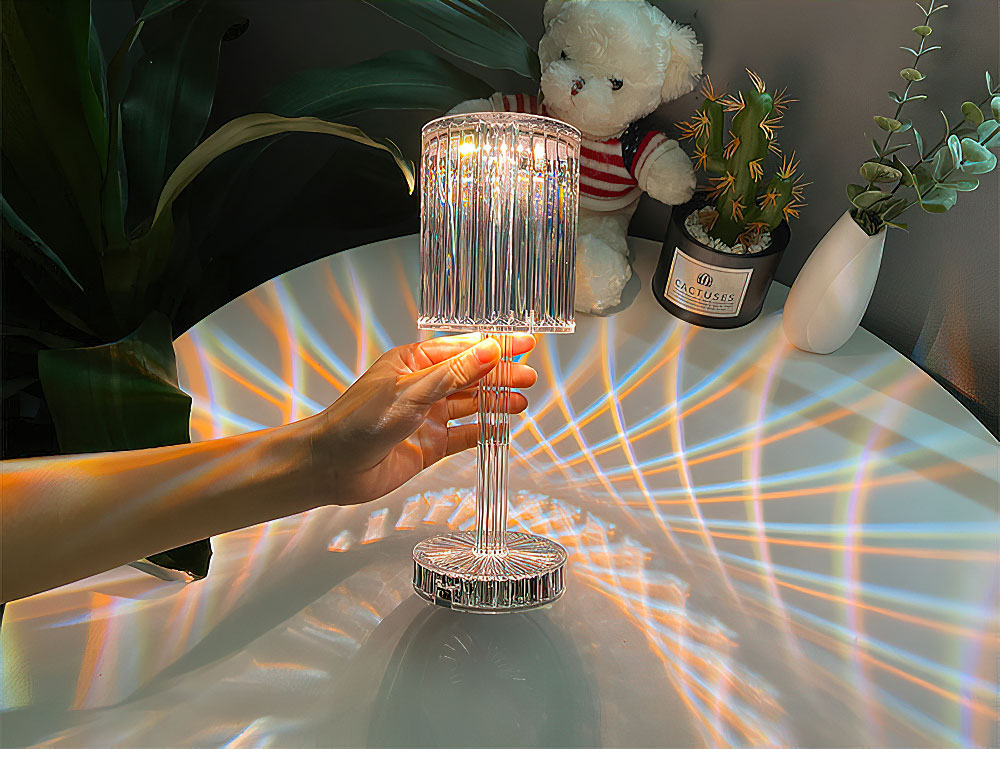 Beautiful Glass Desk Lamp Living Room Bedroom Bed Lamp Hotel Club Sample Room Modern Crystal Table Lamp