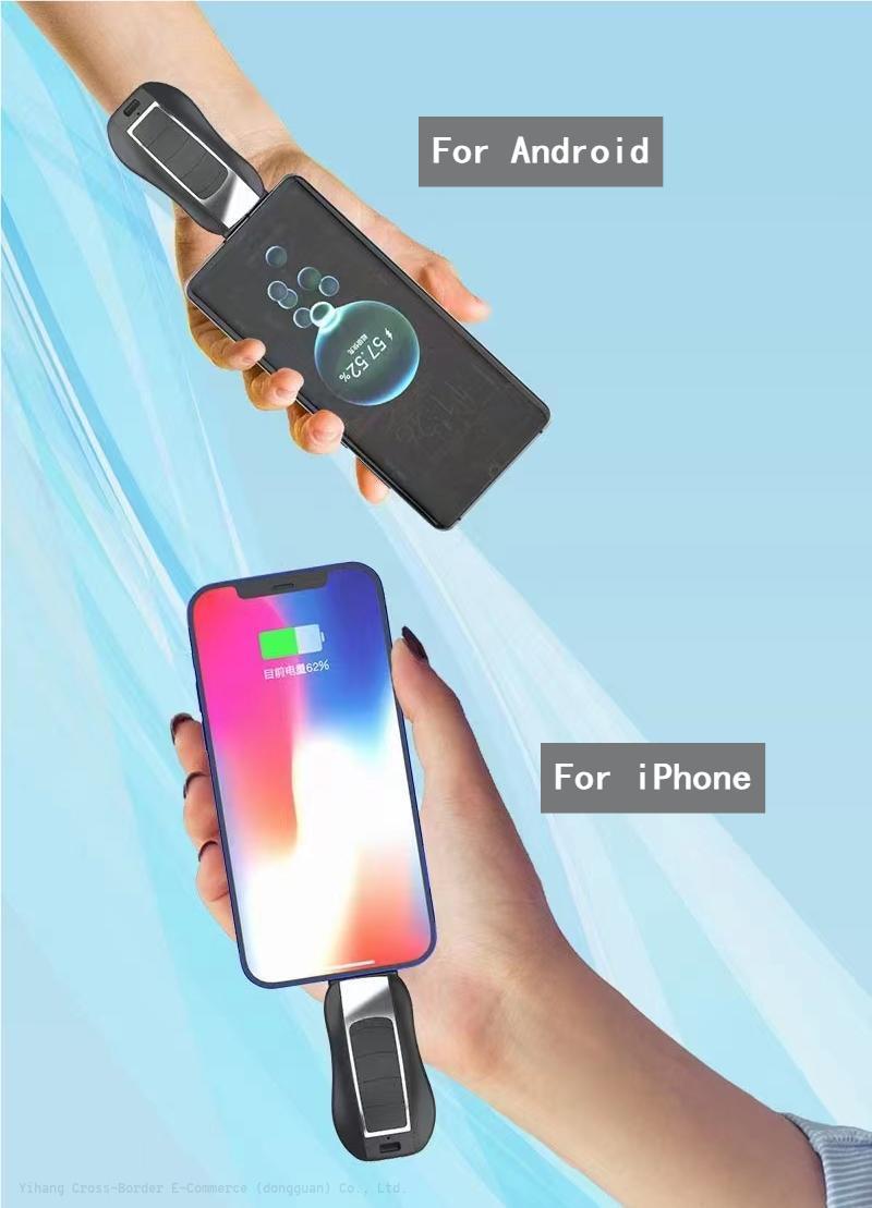 Iphone Keychain Phone Charger Emergency Power Banks Retractable Plug Power Fast Charging