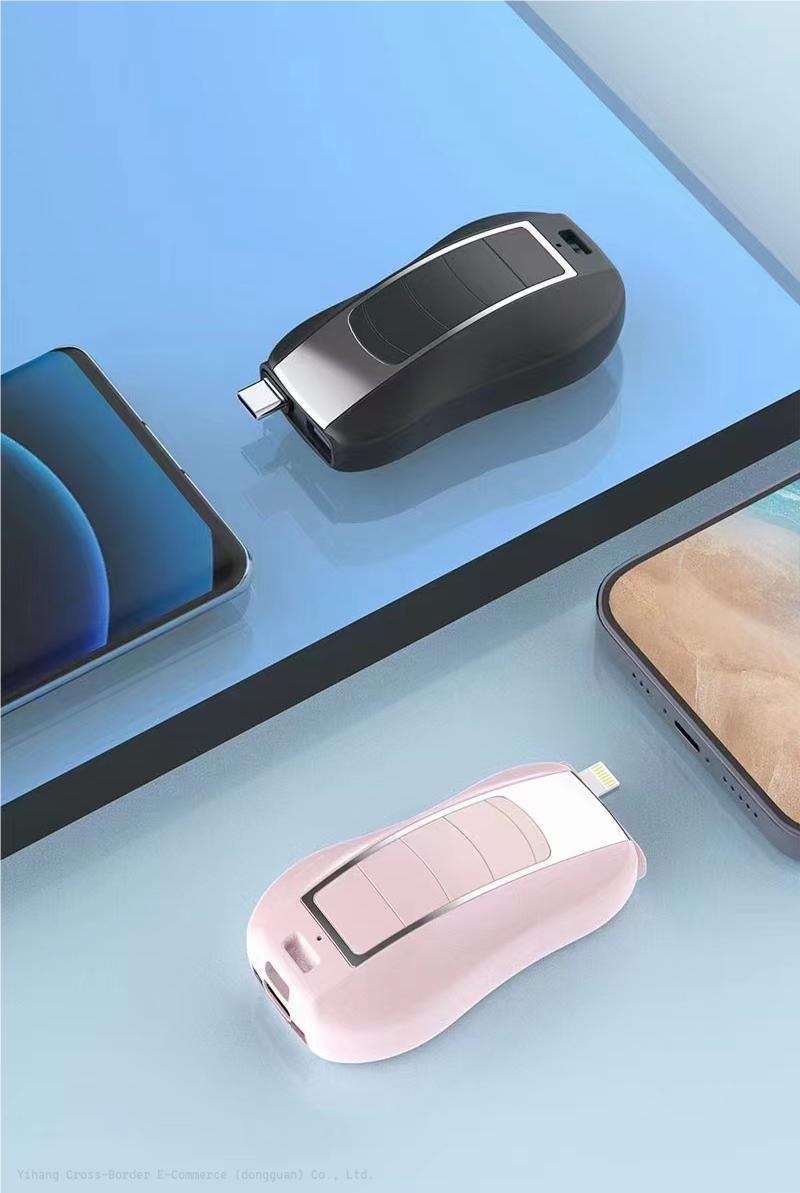 Iphone Keychain Phone Charger Emergency Power Banks Retractable Plug Power Fast Charging