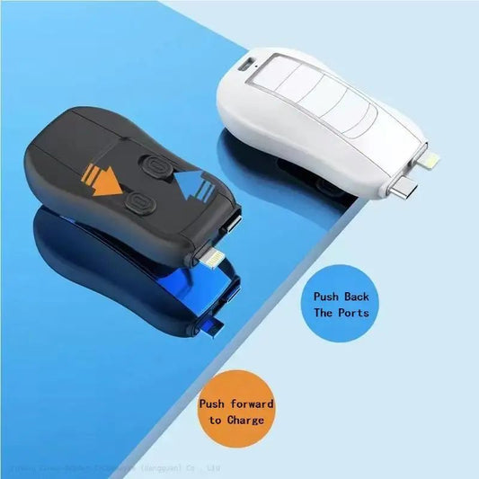 Iphone Keychain Phone Charger Emergency Power Banks Retractable Plug Power Fast Charging
